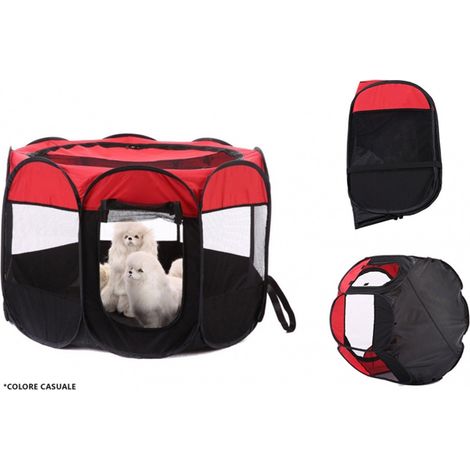 Tend Portatile Pieghevole Cani Gatt Cuccia 65x65x50 Cm Zanzariaria Avec Borsa