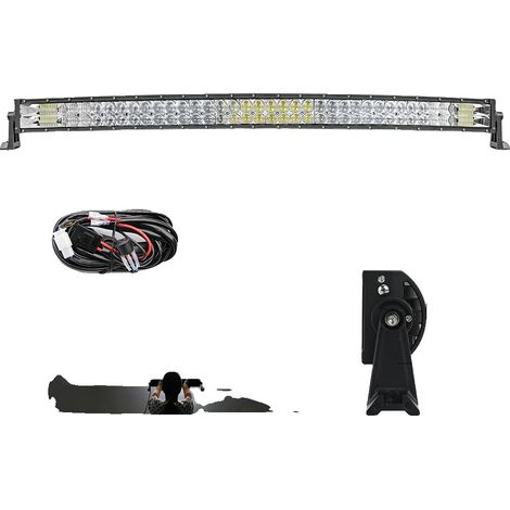 Barra de luz LED, doble fila, forma recta, resistente al agua. (1/2)