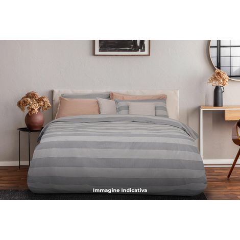 Copripiumino Singolo con Federa Stampato in Puro Cotone Cober Trendy Ecru