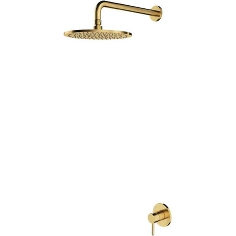OMNIRES Y - Set doccia con miscelatore ad incasso e soffione, con corpo, diametro 25 cm, ottone spazzolato SYSY36BSB (1/2)