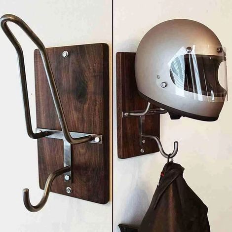 Support de casque de moto Organisateur de chapeau de moto Crochet de veste-3318cm,1pc (1/5)