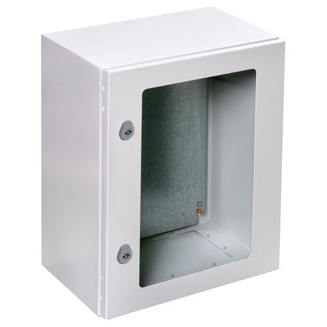 Armoire électrique En Métal étanche Ip66 - 300x400x200 - Porte Vitrée - Plaque Fournie - Argenta Ide