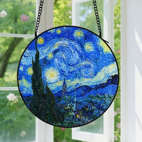 Capteur de Soleil en Vitrail Décoration Spirituelle pour Maison 20cm (1/4)
