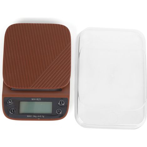 Balance de Cuisine 3000g Précision 0.1g avec Minuterie pour Café et Aliments, WH-B25 (1/5)