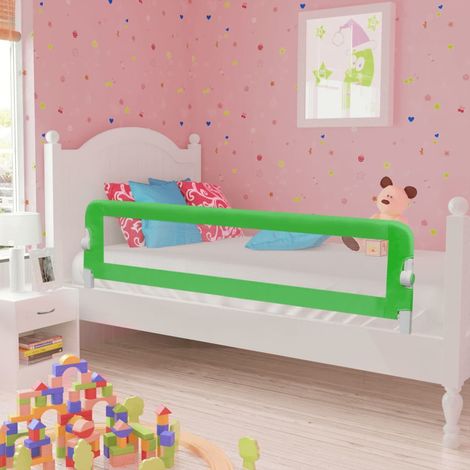 Barandilla de seguridad cama de niño 150x42 cm verde vidaXL