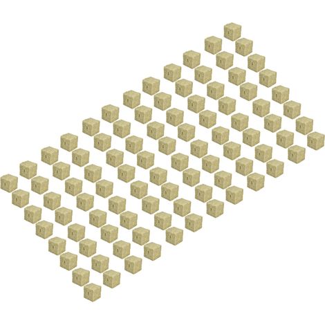 96 blocs de laine de roche agricole 40x40x40mm pour semis, bouturage et culture hydroponique (carton de 96 pièces) (1/5)