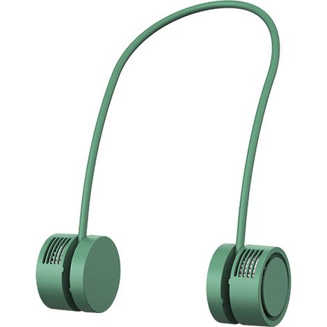 Ventilateur de cou portable, ventilateur de cou personnel, ventilateur de cou sans pales orientable à 360°, ventilateur de cou suspendu sans pales (1/5)