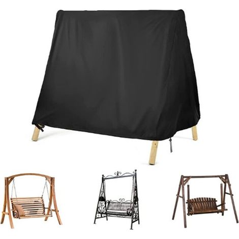 Telo di copertura per altalena da giardino – Telo di copertura per patio a forma di A, impermeabile, 182 cm (L) x 139 cm (P) x 170 cm (A). (1/5)