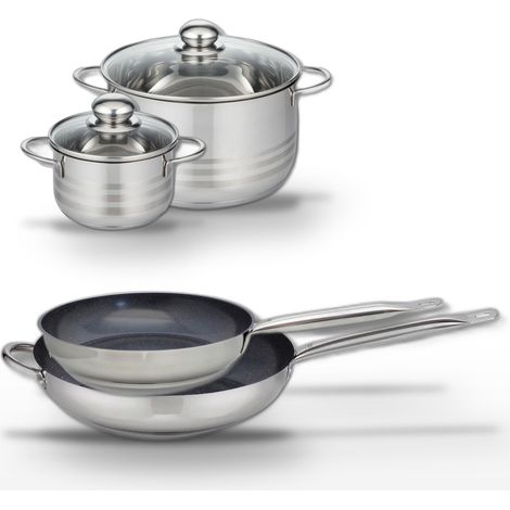 Lot 2 Poêles 28/32cm & 2 Faitouts 14/20cm Elo Profi Therm Platinum (1/5)