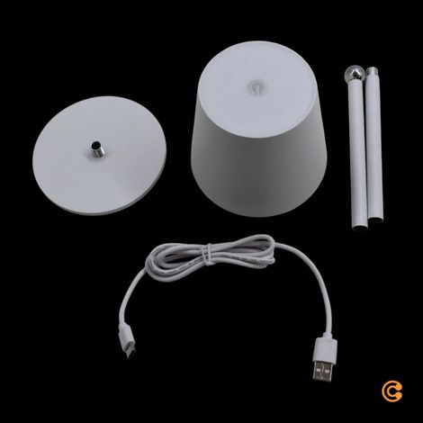 [NEUWERTIG] B-Ware Just Light Akku Tischlampe Led Leuchte Led Fest Eingebaut 2.5 W Weiß