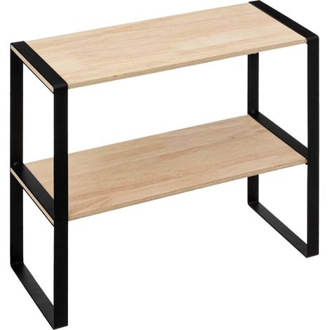 Étagère de cuisine 5Five - Organisateur de comptoir - Métal - Bois - 40 x 18 x 35 cm - Étagère de rangement (1/3)