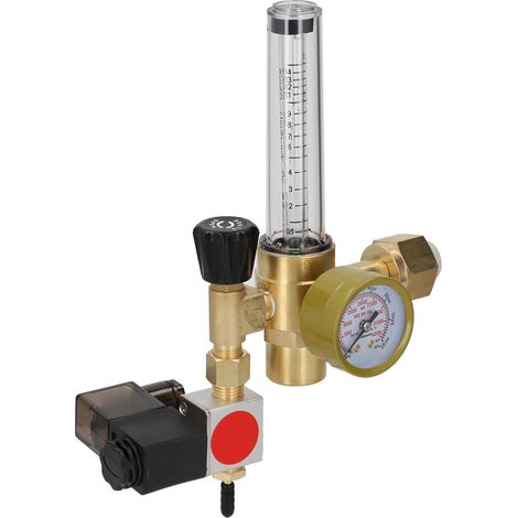 Régulateur de gaz CO2 avec électrovanne et débitmètre entrée CGA320 en laiton pour hydroponie intérieure et tentes de culture 220V UE (1/5)