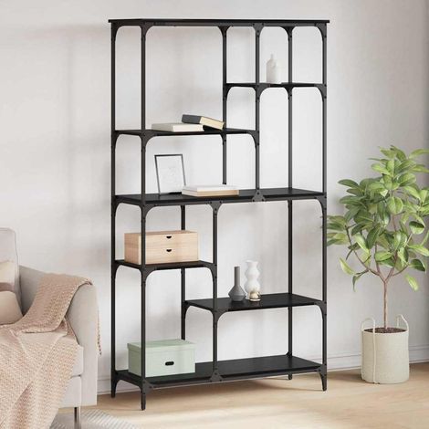 Bookshelf Black Oak 99 x 35.5 x 176 cm Engineered Wood vidaXL (1/5)