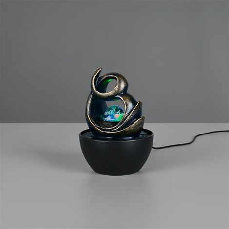 Lampe de table art déco marron LED RGB 1W effet fontaine décorative (1/3)