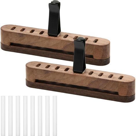 2 Piece Walnut Wood Car Fragrance Diffuser, Essential Oil Diffuser with 8 Refills, Car Diffuser Clip for Air Vent (1/5)