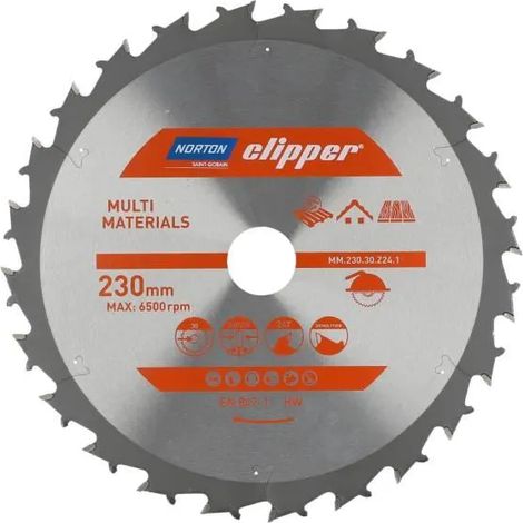 Hoja de sierra circular Norton Clipper multi materials demolition 230 mm 24 dientes
