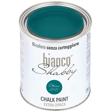 CHALK PAINT Ottanio (2021) per Mobili e Pareti - Pittura Shabby Chic Vintage EXTRA OPACA (1 Litro)