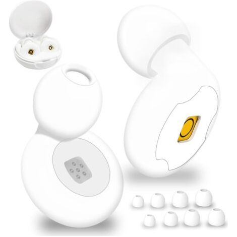 Bouchons Doreilles Anti Bruit - Le Silence Réinventé. Bouchon D'oreille Confortables et Réutilisables. (Blanc, Taille unique) (1/5)