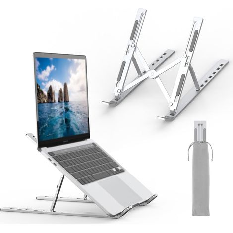 KOWOLL Support pour ordinateur portable de bureau, rehausseur réglable, support portable avec 6 angles d'inclinaison pour ordinateurs portables et tablettes de 10 à 17,3 pouces (1/5)
