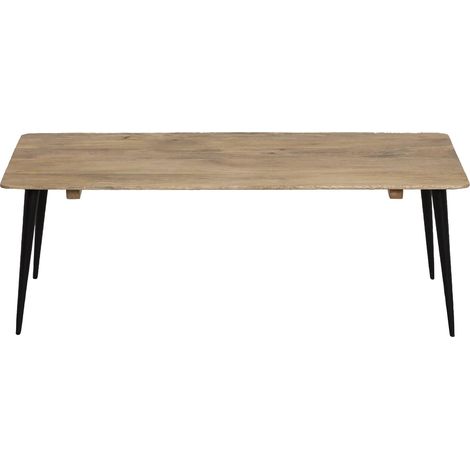 Table basse rectangle en bois de manguier et métal Aimée (1/5)