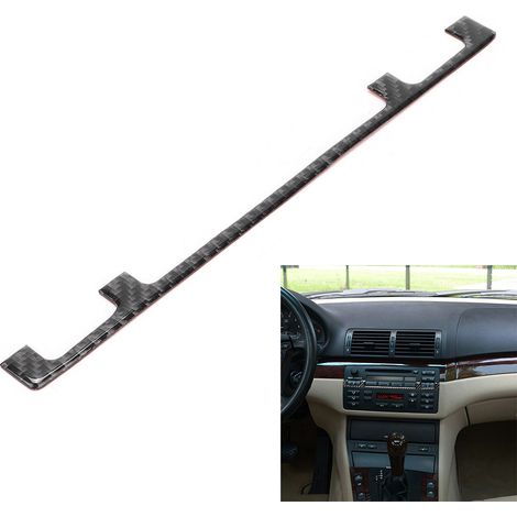 Carbonfaser-Mittelkonsolen-Zierrahmenabdeckung passend für 3er BMW E46 (1998–2005) (1/5)