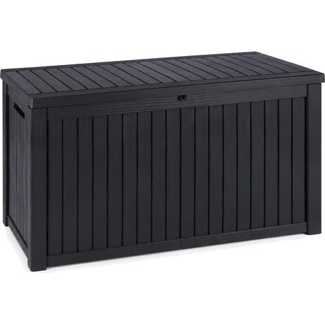 Boîte de rangement 680 l 100 % étanche avec ventilation donc pas d'odeur et de moisissure Aspect bois moderne Couvercle Charge maximale 250 kg (2 personnes) Modèle 2027 (1/5)