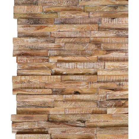 vidaXL Paneles de revestimiento de pared 3D 10 uds madera teca 1,01 m² (1/2)