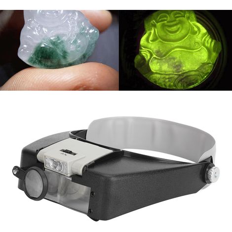 Loupe frontale avec lumière LED, grossissement élevé 1,5X/3X/8,5X/10X. (1/5)