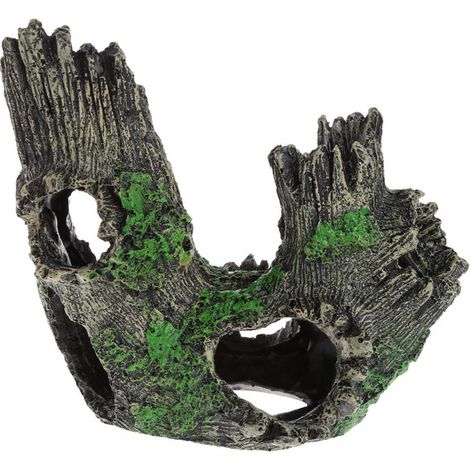 Tronc d'arbre décoratif pour aquarium, grotte en résine (1/5)