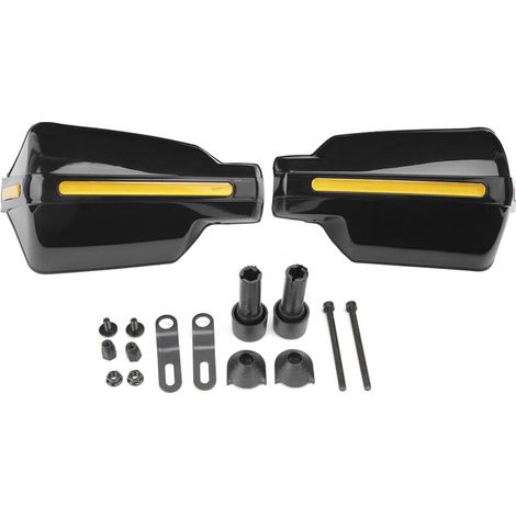 Protectores de manos universales para motocicleta – Parabrisas de plástico resistente, altura ajustable, 2 piezas (1/5)