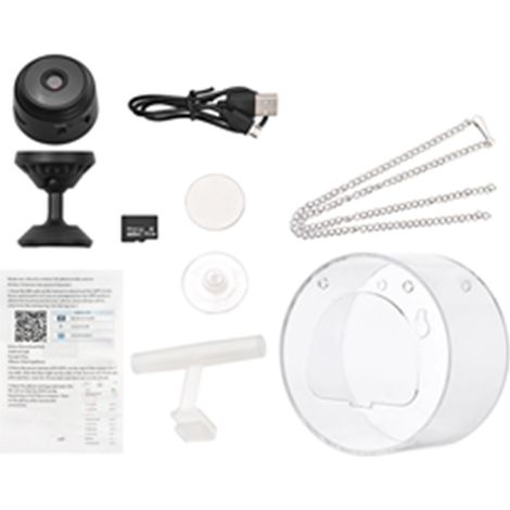 Mangeoire oiseau transparente ronde avec caméra wifi et ventouse, 125x75mm ABS, 16Go carte TF photo vidéo vision nocturne IR 10m, pour oiseaux sauvages extérieur jardin (1/5)