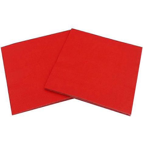 Packung einfarbig bedruckter Papierservietten (rot) (1/5)