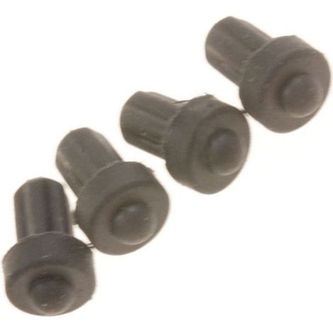 Ersatzteil - Gummipufferset für Gasmuldengitter, original -  - IKEA, WHIRLPOOL, BAUKNECHT, KITCHENAID, IGNIS, INDESIT