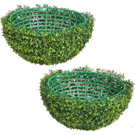 Boule de buis artificielle de 584 mm, imitation arbre en soie, aspect réaliste, montage facile pour décorer porche, terrasse, jardin, balcon, cour et intérieur (mariage, etc.), vert (1/5)