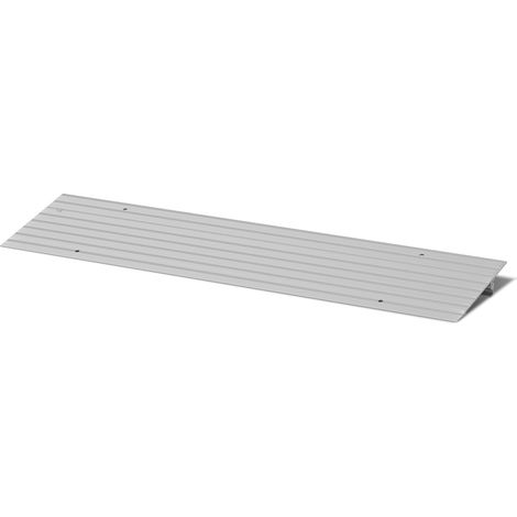 Jiubiaz Rampe de seuil de porte, rampe pour fauteuil roulant en aluminium avec design de rampe réglable & capacité de charge de 360 kg, 2.5 cm de hauteur