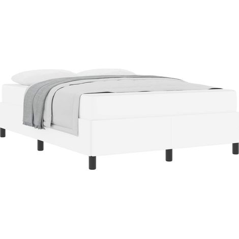 Maison Exclusive - Struttura del letto con materasso Bianco 140 x 200 cm Tessuto