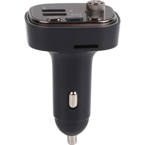 Autoradio Bluetooth USB 2 Ports Chargeur 7 Couleurs Lumière Émetteur FM Kit Mains Libres Appel Noir (1/5)