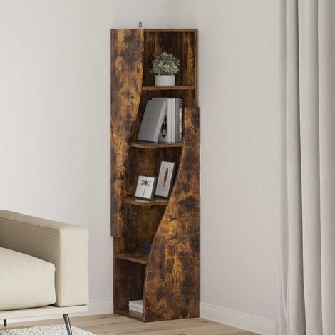 Corner Cabinet 32 x 32 x 140 cm Engineered Wood Smoked Oak vidaXL