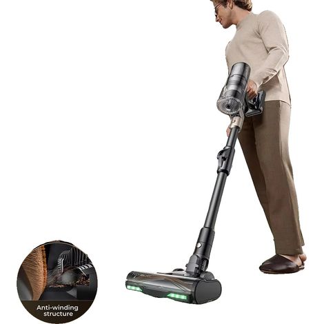 Kabelloser Staubsauger, 680W Motor, 70 kPa Saugkraft, 70 Min Laufzeit, 1,5L Staubbehälterkapazität, 39,2 x 10,8 x 110 cm Abmessungen (1/5)