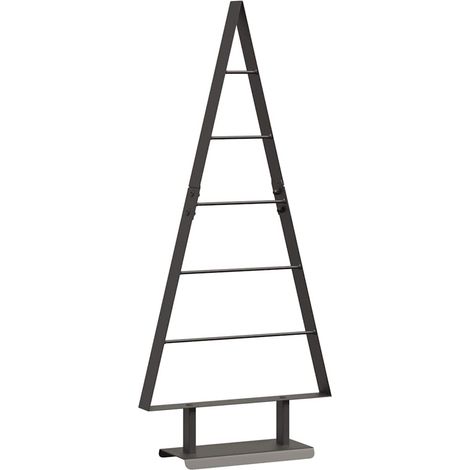 Árbol de Navidad de metal con soporte Negro 90 cm Acero vidaXL