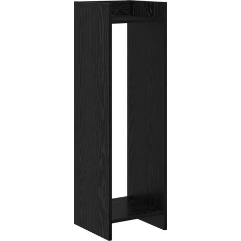 vidaXL Supporto per piante Rovere Nero 30 x 30 x 100 cm (1/5)