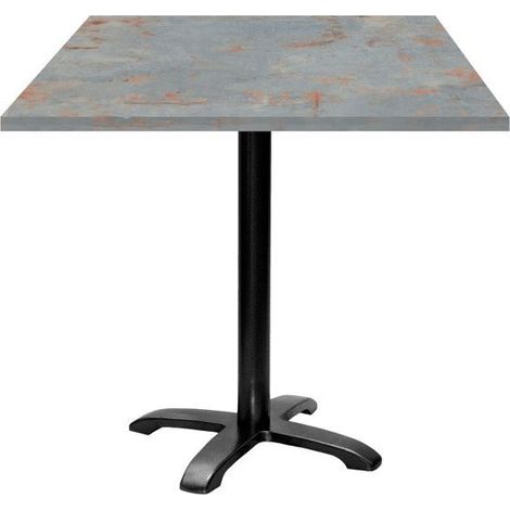 Table 70 x 70 cm - modèle Bazila gris rouille