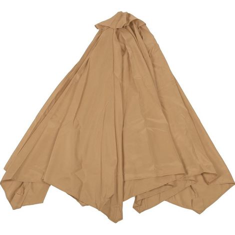 Auvent de remplacement pour parasol, protection solaire professionnelle, imperméable à la pluie, housse en tissu pour parasol en porte-à-faux pour extérieur, patio, jardin, diamètre 118,1 pouces, café (1/5)