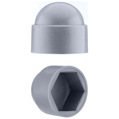 UlisemM10 Mutternabdeckungen für 17mm Schraubenschlüssel Grau 50 Stück. (1/5)