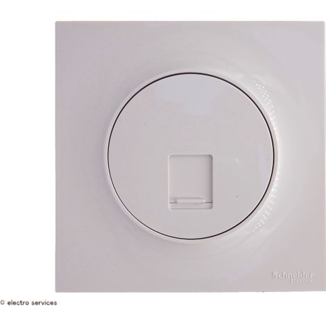 Prise RJ45 cat.6 STP Odace Complet Blanc Griffes: Sans griffes