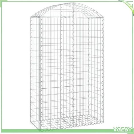 Panier de gabions arqué - FAFEICY - Mod. 153438 - 100x50x160/180 cm - Fer galvanisé - Fil 3,5 mm (1/4)