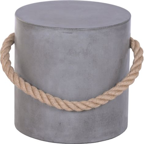 Mesita Auxiliar Hormigon Cuerda 40X40X40 Gris (1/5)