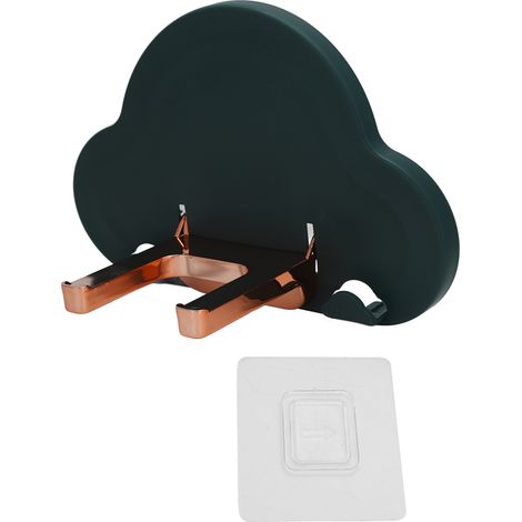Support mural pliable pour sèche-cheveux en plastique, organiseur de rangement de salle de bain pour sèche-cheveux pliable. (1/5)