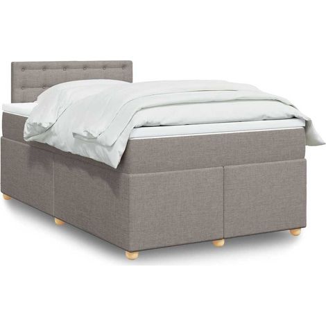 Boxspringbett mit Matratze Taupe 120x190 cm Stoff