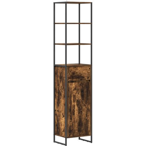 Maison Exclusive - Mobile da Bagno con cassetto Quercia Fumosa 40 x 30 x 180 cm